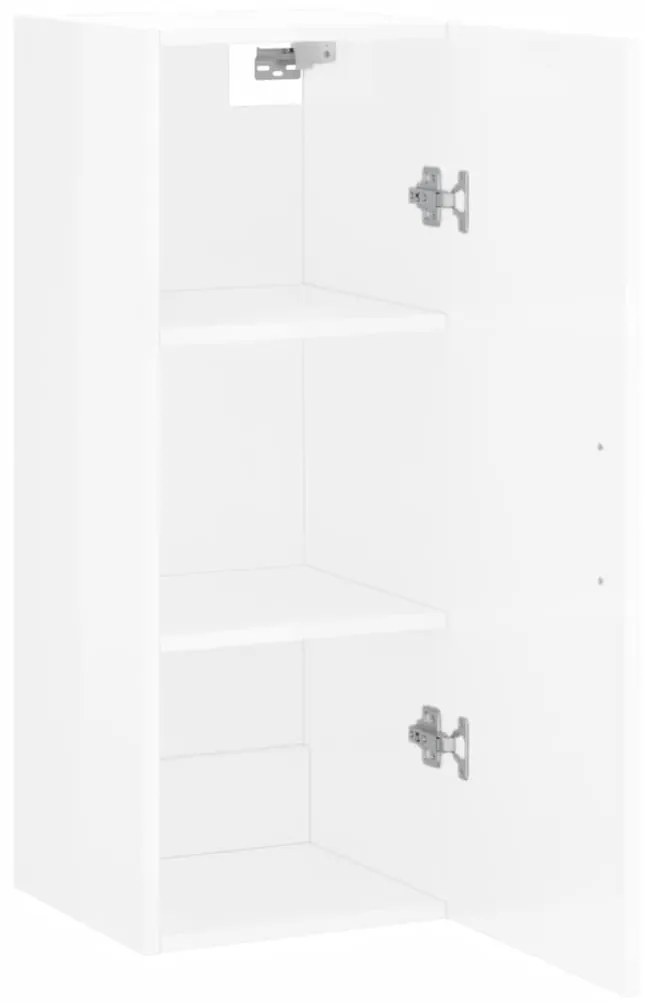 vidaXL Ντουλάπι Τοίχου Γυαλιστερό Λευκό 34,5 x 34 x 90 εκ.