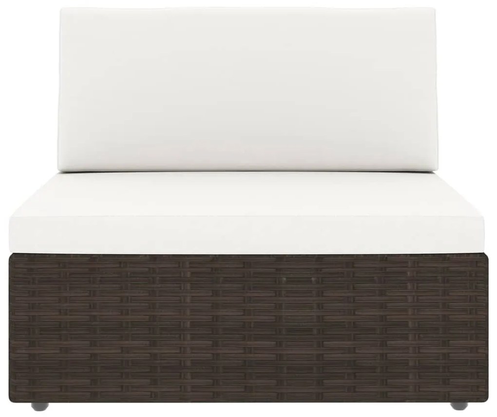 vidaXL Σαλόνι Κήπου 14 Τεμαχίων Καφέ από Συνθετικό Ρατάν με Μαξιλάρια