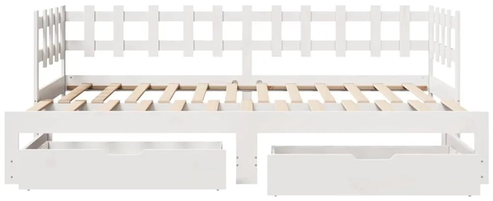 vidaXL Καναπές Κρεβάτι Συρόμενος Χωρίς Στρώμα 90x190 εκ. &amp; Συρτάρια
