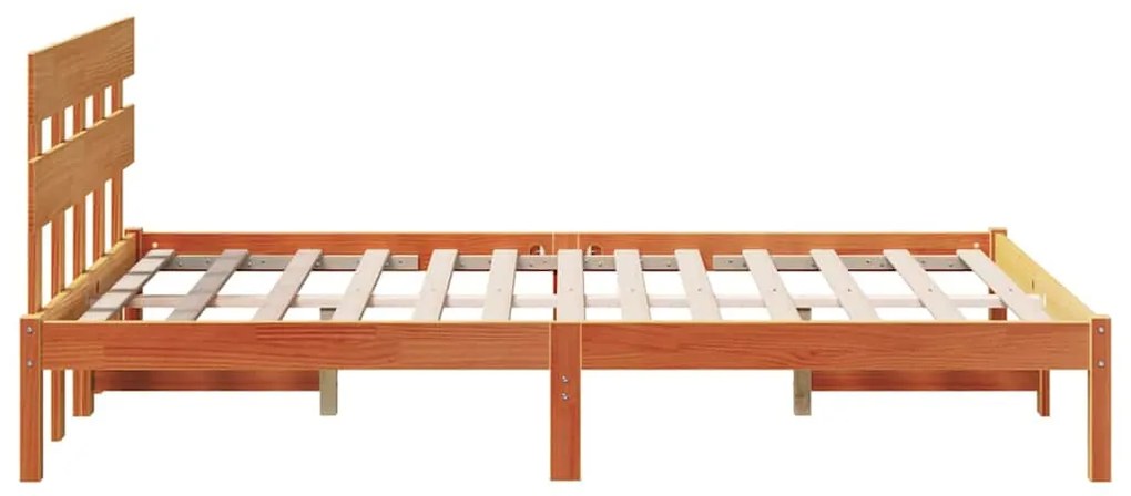 vidaXL Σκελετός Κρεβατιού Καφέ 120 x 200 cm Μασίφ ξύλο πεύκου