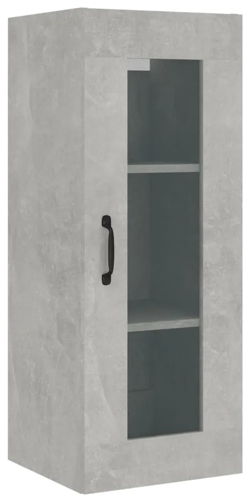 vidaXL Ντουλάπι Γκρι Σκυροδέματος 34,5x34x180 εκ. Επεξεργασμένο Ξύλο
