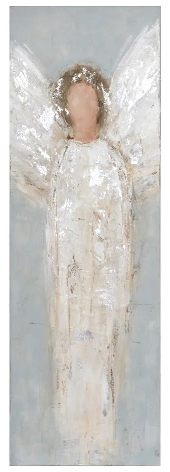 ANGELO 1 ΠΙΝΑΚΑΣ ΚΑΜΒΑΣ ΓΚΡΙ ΛΕΥΚΟ ΞΥΛΟ 50x150xH3cm - 020050