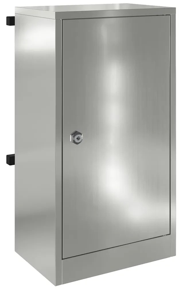 vidaXL γραμματοκιβώτιο Μαύρο 30 x 23 x 55 εκ. Γαλβανισμένος χάλυβας