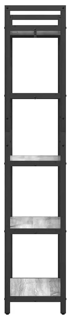 vidaXL Ράφι Βιβλίων Γκρίζο Σονομα 56 x 34 x 171 εκ Επεξεργασμένο ξύλο
