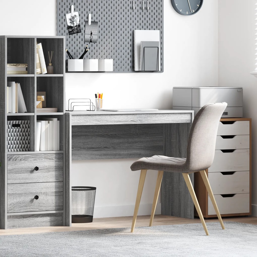vidaXL Γραφείο Υπολογιστή Γκρι sonoma MDF 100 x 40 x 76 εκ. Απλό