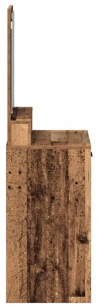 vidaXL Τραπέζι περιποίησης με συρτάρι Παλιό ξύλο 50 x 41 x 140 εκ.