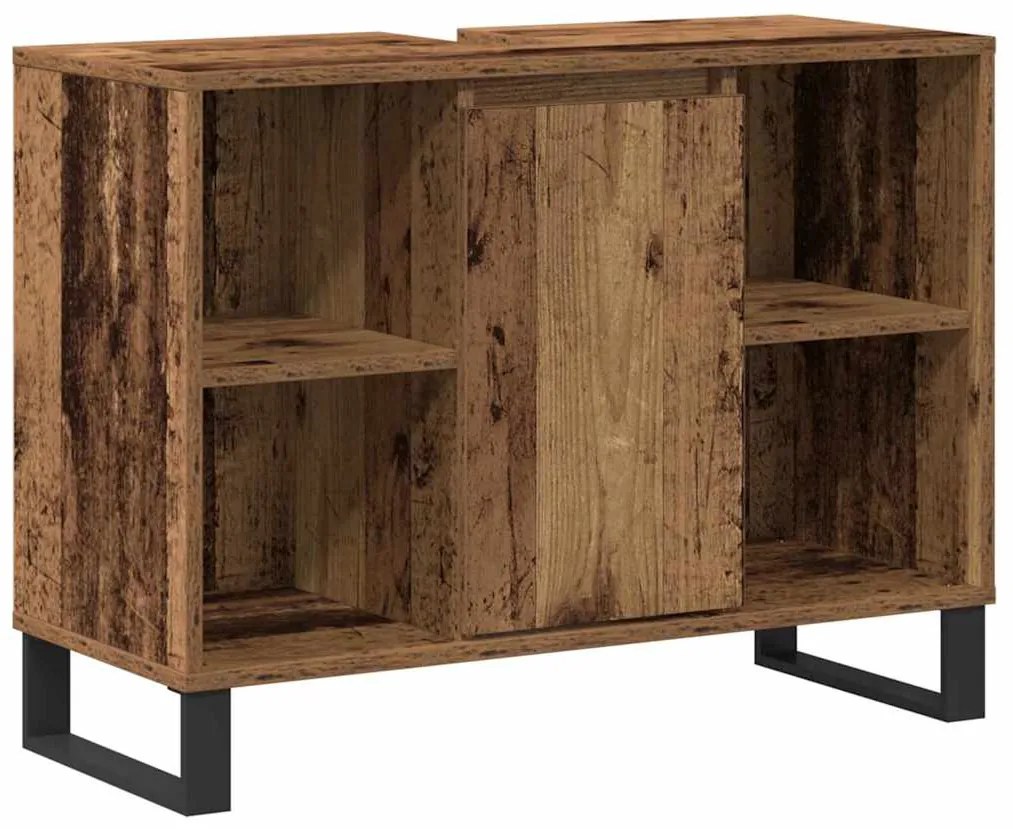 vidaXL Ντουλάπι Μπάνιου Παλαιό ξύλο 80 x 33 x 60 εκ Επεξεργασμένο ξύλο