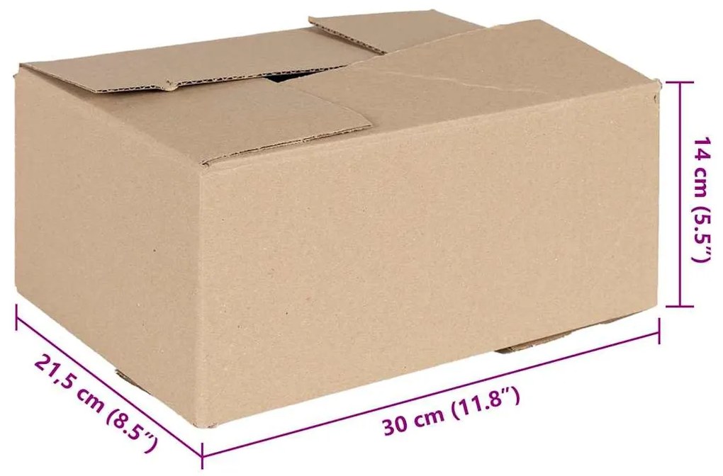 vidaXL Πτυσσόμενο Κουτί 50 pcs Καφέ 30 x 21.5 x 14 εκ. Χαρτόνι