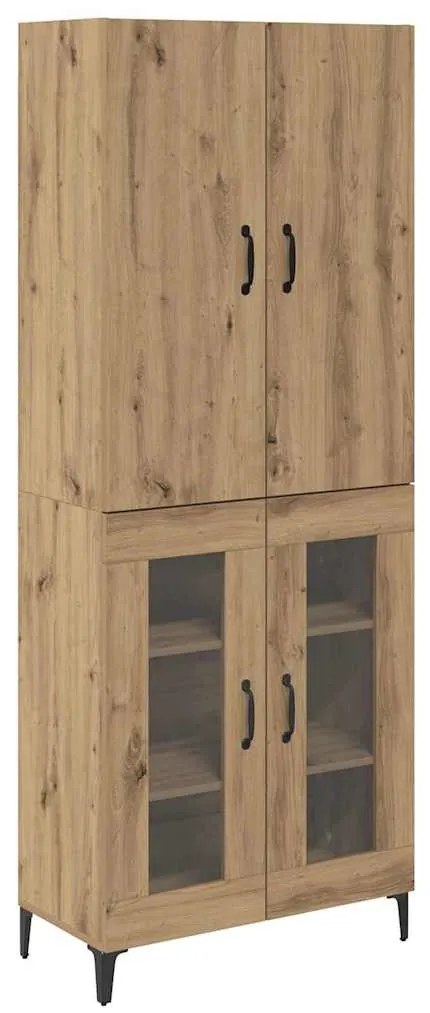 vidaXL Highboard Artisan Oak 69,5 x 34 x 180 εκ. Επεξεργασμένο ξύλο