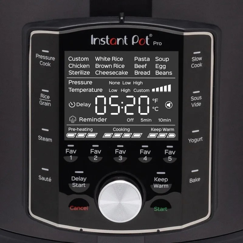 Instant Pot PRO 6 112016701, 1200W, 5,7 L, 28 προγράμματα, 11 συστήματα ασφαλείας, μαύρο