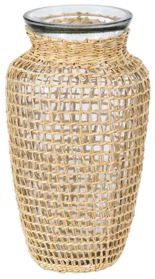Βάζο Mandy 35621 Φ11,5x21cm Natural GloboStar Glass,Bamboo