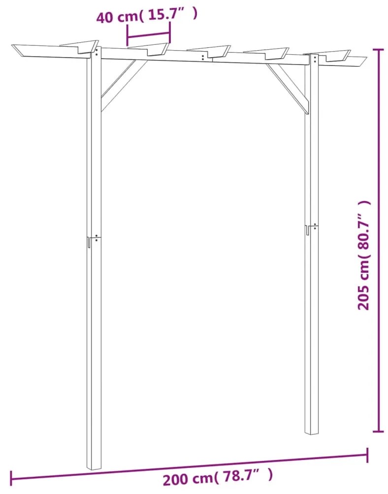 ΠΕΡΓΚΟΛΑ ΕΙΣΟΔΟΣ 200 X 40 X 205 ΕΚ. ΞΥΛΙΝΗ 41663