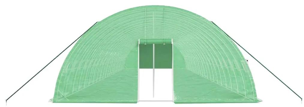 vidaXL Θερμοκήπιο με Ατσάλινο Πλαίσιο Πράσινο 132 μ² 22 x 6 x 2,85 μ.
