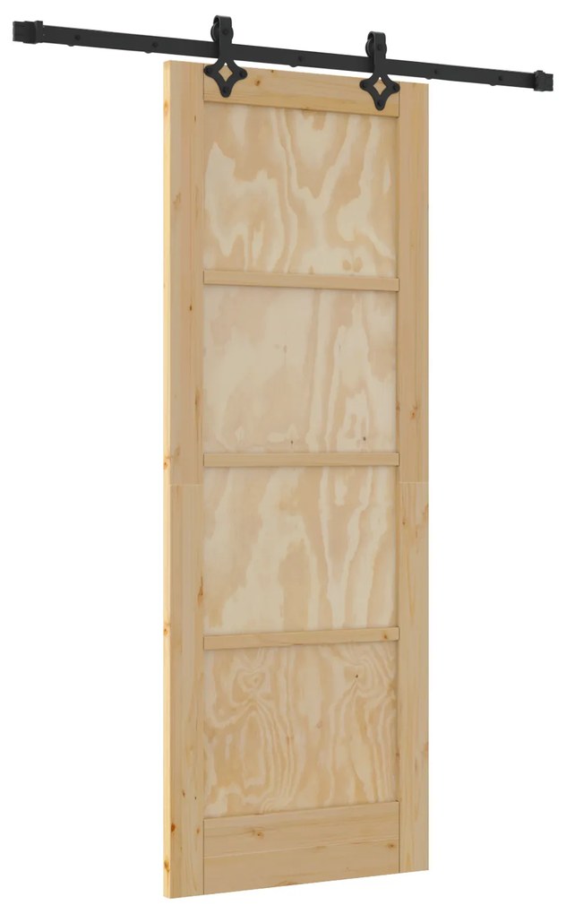 vidaXL Συρόμενη Πόρτα με Σετ Εξαρτημάτων 'ORKDAL'Solid Wood Pine