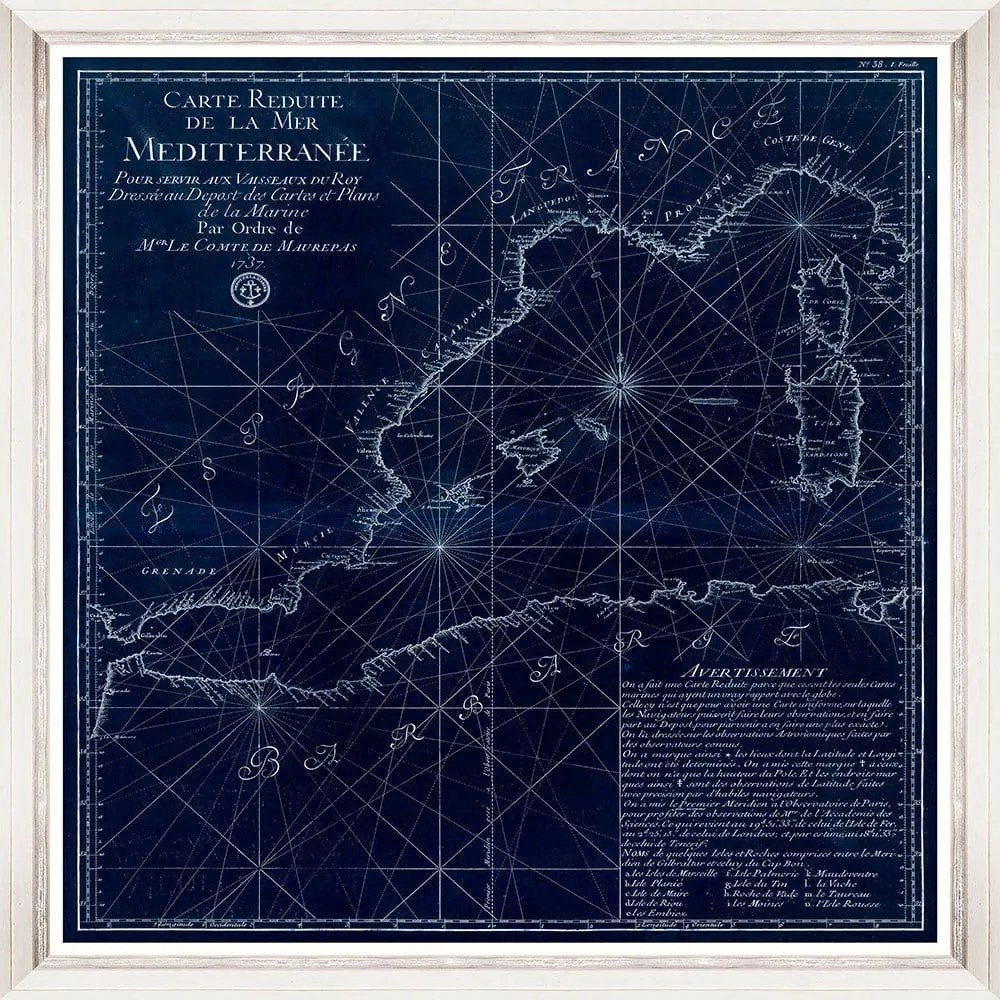 Κάδρο La Mer Mediterranee - Western Side Fa13380 90X100Cm Blue Mindthegap Κάθετοι Wood