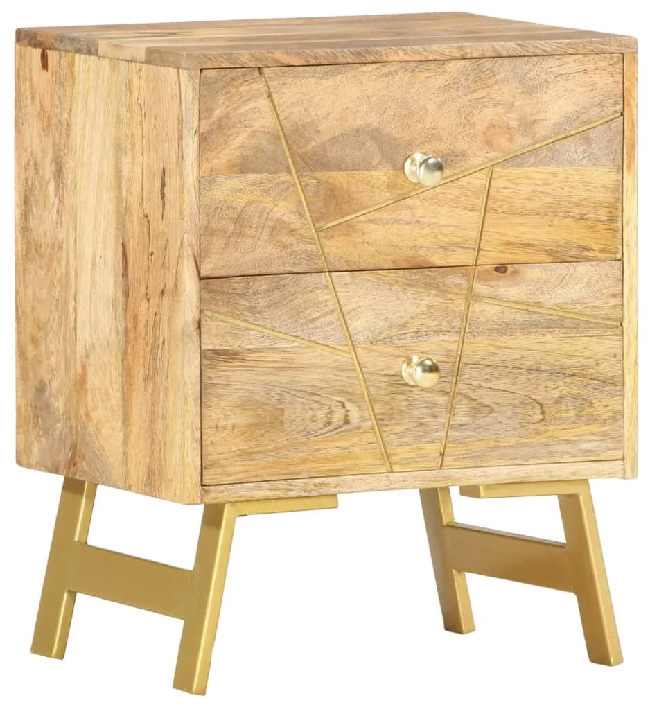 vidaXL Κομοδίνο 40 x 30 x 50 εκ. από Μασίφ Ξύλο Μάνγκο