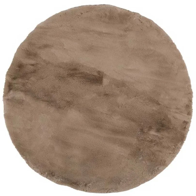 Γούνινο Στρογγυλό Χαλί (Φ120) Βιοκαρπέτ Cloud Beige 11