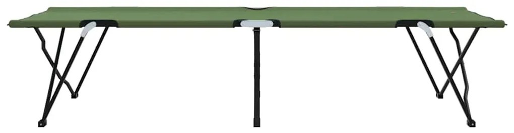 vidaXL Αναδιπλούμενο Κρεβάτι Κάμπινγκ Πράσινο 206 x 76 x 74 εκ