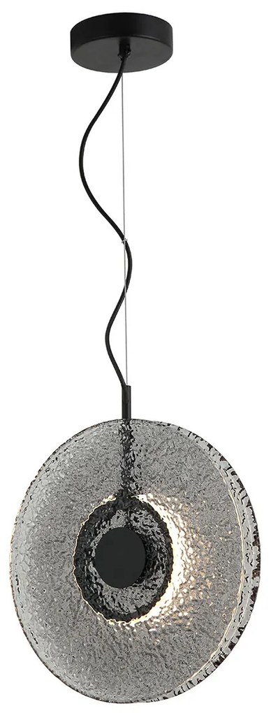 Φωτιστικό Οροφής Μονόφωτο LED Zambelis 23074 Smoked Glass
