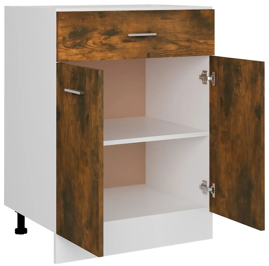 vidaXL Ντουλάπι με Συρτάρια "Lyon" Καπνιστή Δρυς 60x46x81,5 εκ. από Τεχνητό Ξύλο