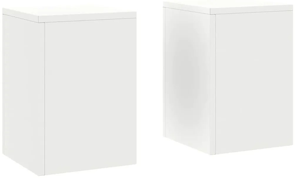 vidaXL κόμβος εξωτερικών φυτών , 2 τμχ, Λευκό, 24x24x35 εκ., Ατσάλι