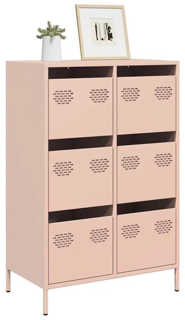 Ντουλάπι Ροζ 68 x 39 x 101,5 εκ. από Χάλυβα - Ροζ