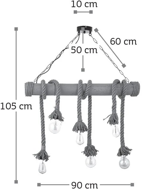 Φωτιστικό οροφής InLight 5307-6 Πολύφωτο