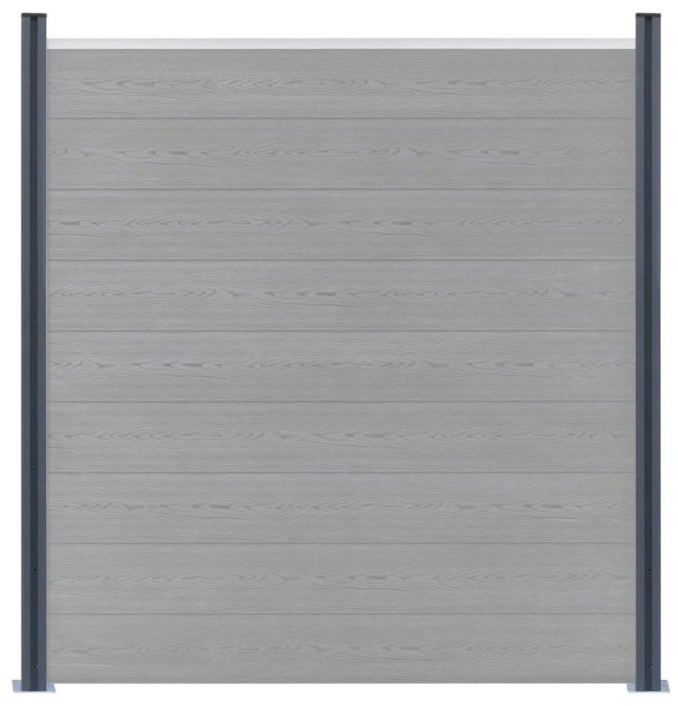vidaXL Στύλοι Περίφραξης 2 τεμ. Σκούρο Γκρι 185 εκ. Αλουμινίου