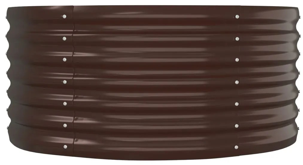 vidaXL Ζαρντινιέρα Καφέ 152x80x36 εκ. Γαλβανισμένος χάλυβας