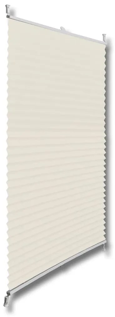 vidaXL Σύστημα Σκίασης Πλισέ Κρεμ 100 x 125 εκ.