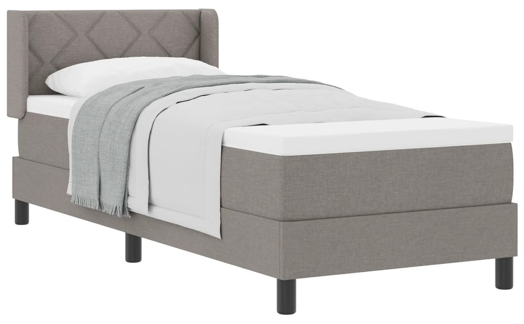 vidaXL Κρεβάτι Box Spring με Στρώμα σε Ταουπέ, 80x200 εκ