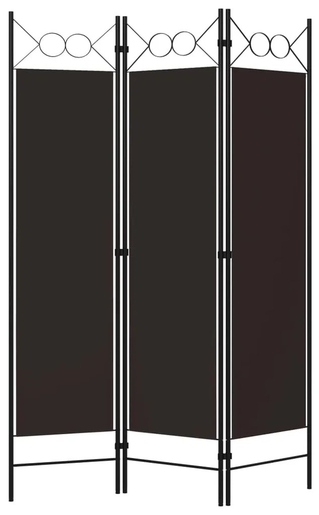 vidaXL Διαχωριστικό Δωματίου με 3 Πάνελ Καφέ 120 x 180 εκ.