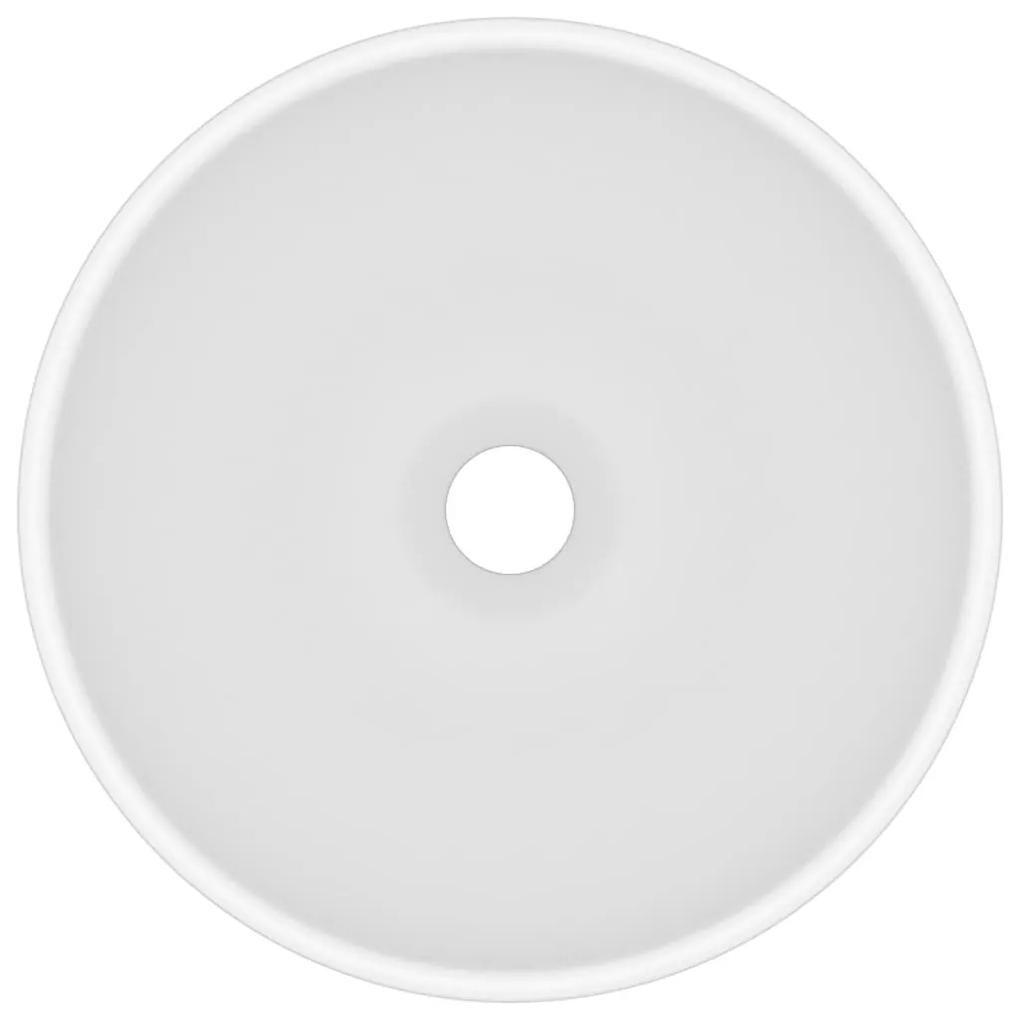 Νιπτήρας Πολυτελής Στρογγυλός Λευκό Ματ 32,5x14 εκ. Κεραμικός - Λευκό