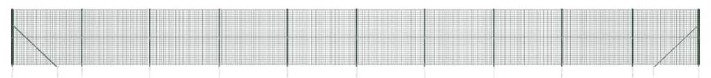 vidaXL Συρματόπλεγμα Περίφραξης Πράσινο 1,6 x 25 μ. με Καρφωτές Βάσεις