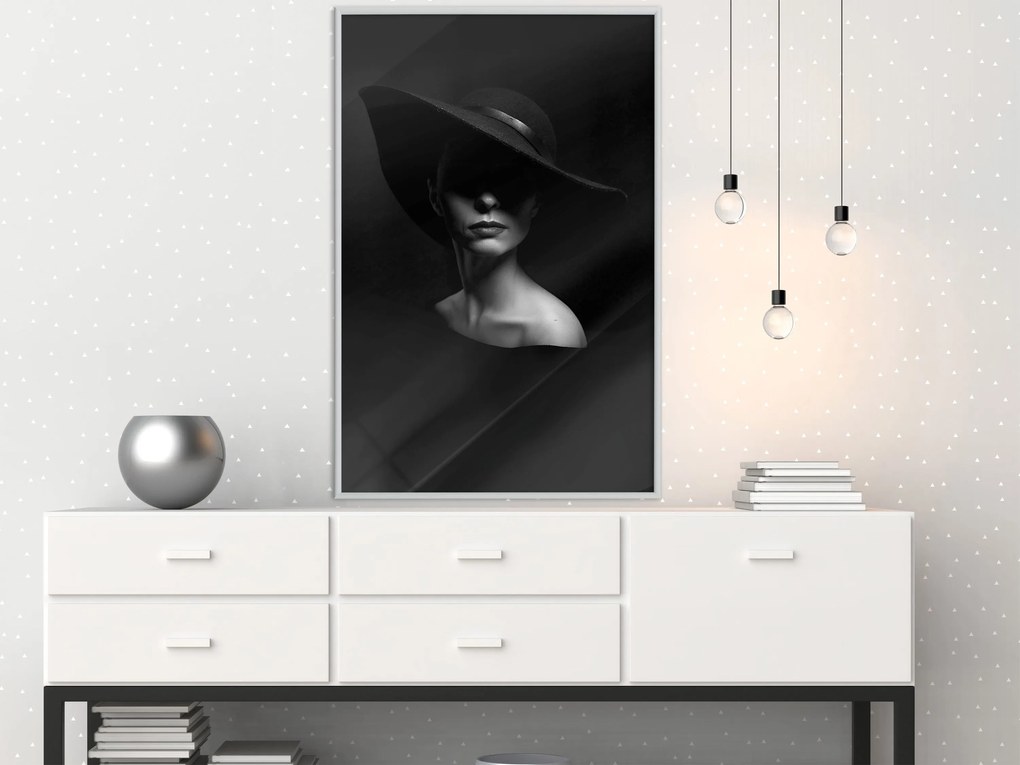 Αφίσα - Woman in a Hat - 20x30 - Χρυσό - Χωρίς πασπαρτού