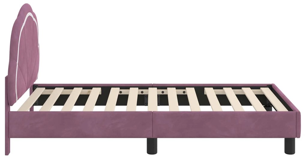 vidaXL Κρεβάτι Παιδικής Κρεβατοκάμαρας με Κεφαλάκι Μοβ 80 x 160 cm