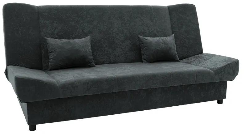 Kαναπές-κρεβάτι Tiko pakoworld 3θέσιος με αποθηκευτικό χώρο ύφασμα ανθρακί 200x85x90εκ