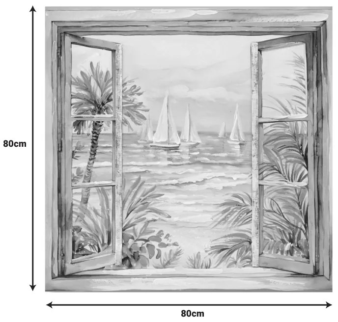 ΠΙΝΑΚΑΣ ΣΕ ΚΑΜΒΑ DEIVE INART 80X3X80ΕΚ