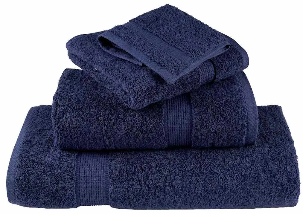 vidaXL a Πετσέτες Προσώπου SOLUND 2 pcs Ναυτικό μπλε Βαμβάκι