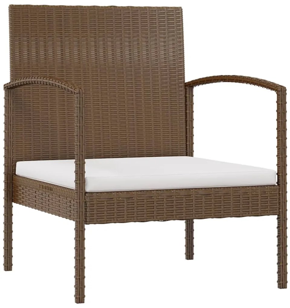 vidaXL Σαλόνι Κήπου Σετ 8 Τεμ. Καφέ από Συνθετικό Ρατάν με Μαξιλάρια