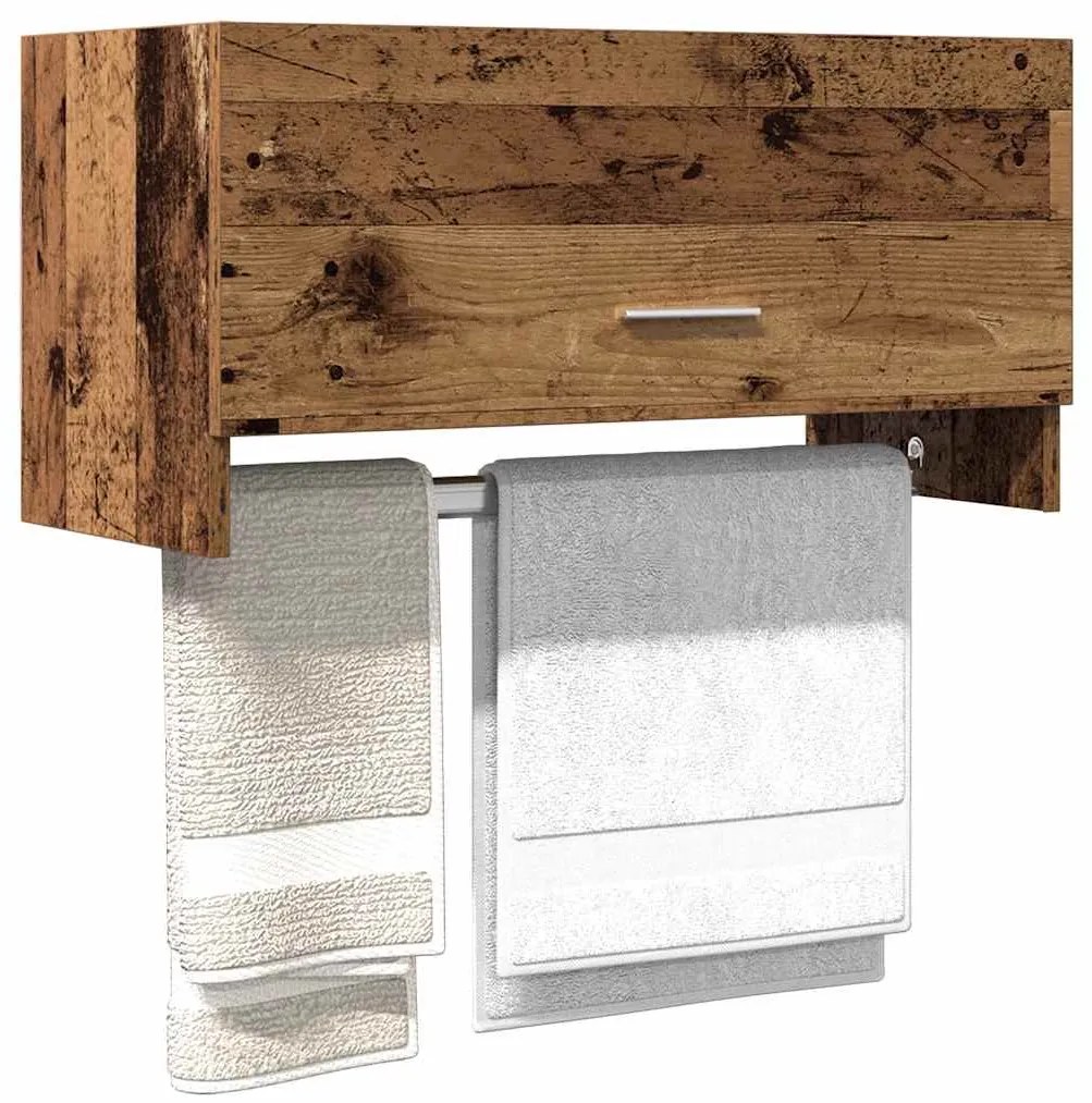 vidaXL Ντουλάπα παλαιού ξύλου 70x32,5x35 cm Ξύλινο μηχανουργικό ξύλο