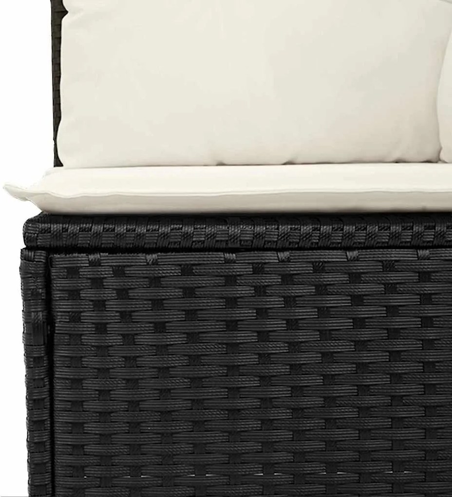 vidaXL Σετ Καναπέ Κήπου 6 pcs Μαύρος, λευκός