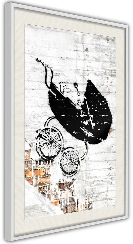 Αφίσα - Banksy: Baby Stroller - 20x30 - Μαύρο - Χωρίς πασπαρτού