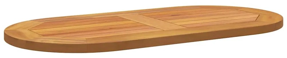 vidaXL Επιφάνεια Τραπέζι 80x40x2,2 cm Ωοειδής Μασίφ Ξύλο Ακακίας