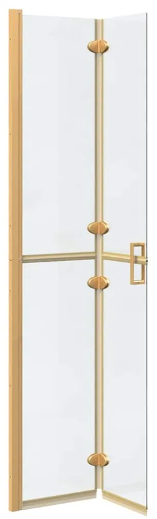 vidaXL Τοίχος ντους Walk-in Χρυσό και διαφανές 70 x 190 cm