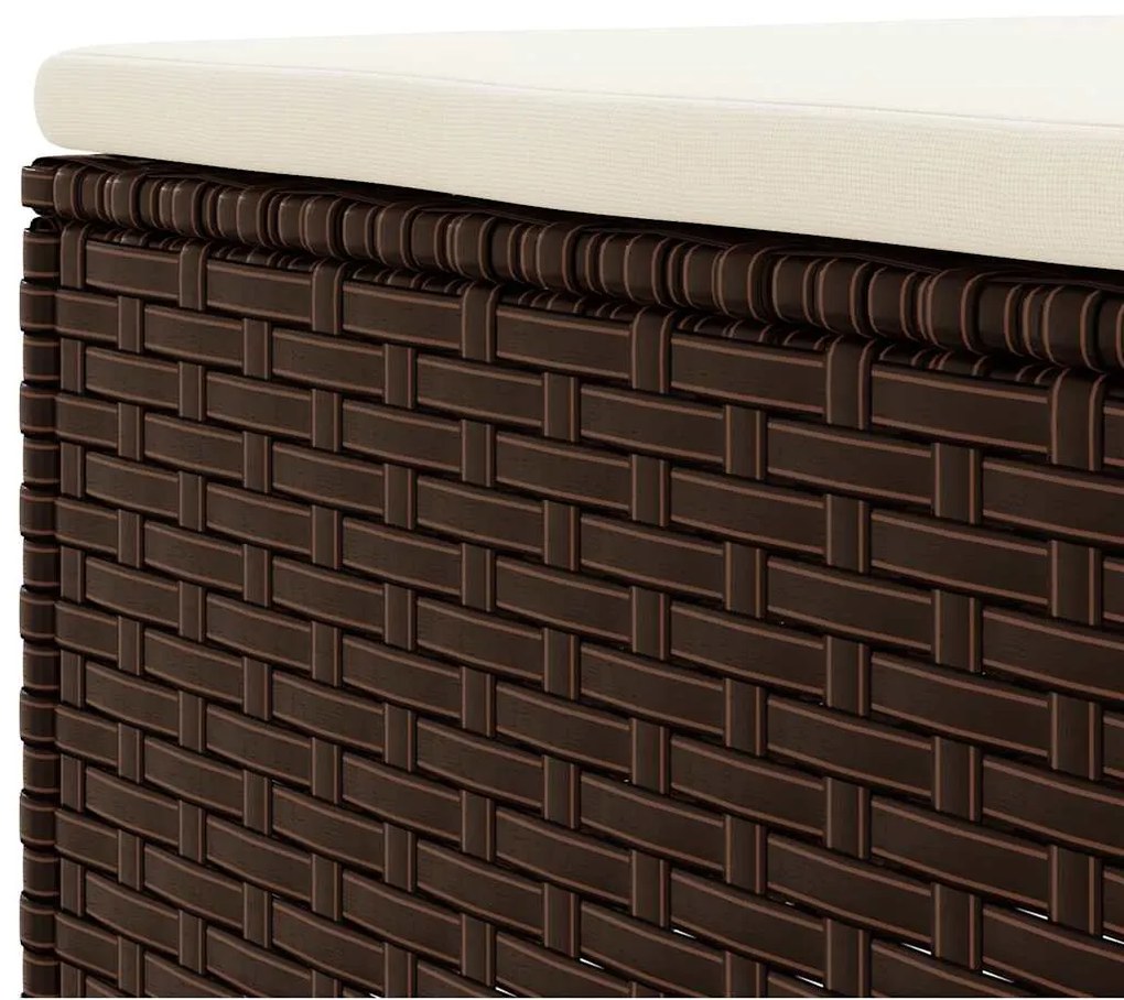 vidaXL Σαλόνι Κήπου με Μαξιλάρια Σετ 4 Τεμαχίων Καφέ Συνθετικό Ρατάν