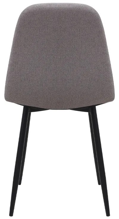 Καρέκλα τραπεζαρίας Iris Megapap ανοιχτό μπεζ ύφασμα - μεταλλικό μαύρο πόδι 43x50x85εκ.