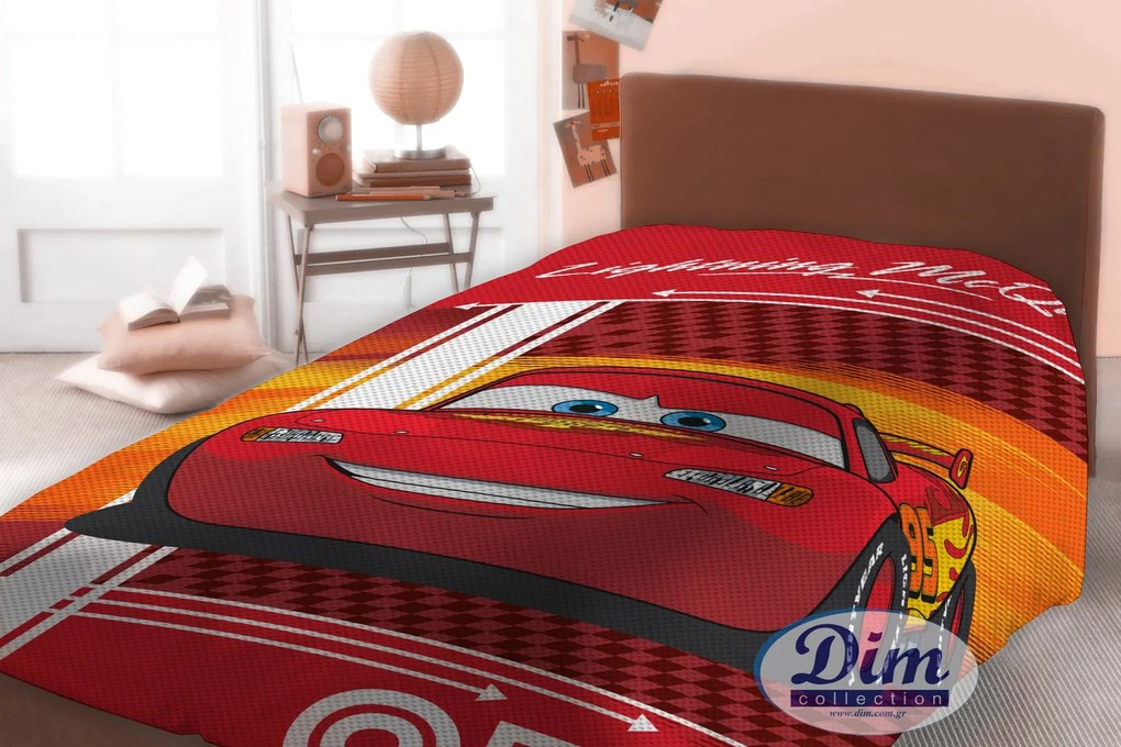 DISNEY DIMcol ΚΟΥΒΕΡΤΑ ΠΙΚΕ ΠΑΙΔ Cotton 100% 160Χ240 CARS 575 Digital Print 2120415200457599