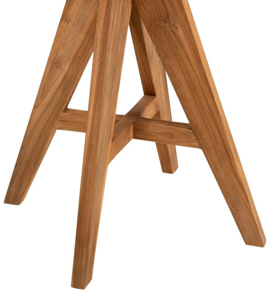 Τραπέζι LEO C9623 Στρόγγυλο απο Μασίφ Ξύλο TEAK Φυσικό Φ80x75Υεκ. 80x80x75 εκ.
