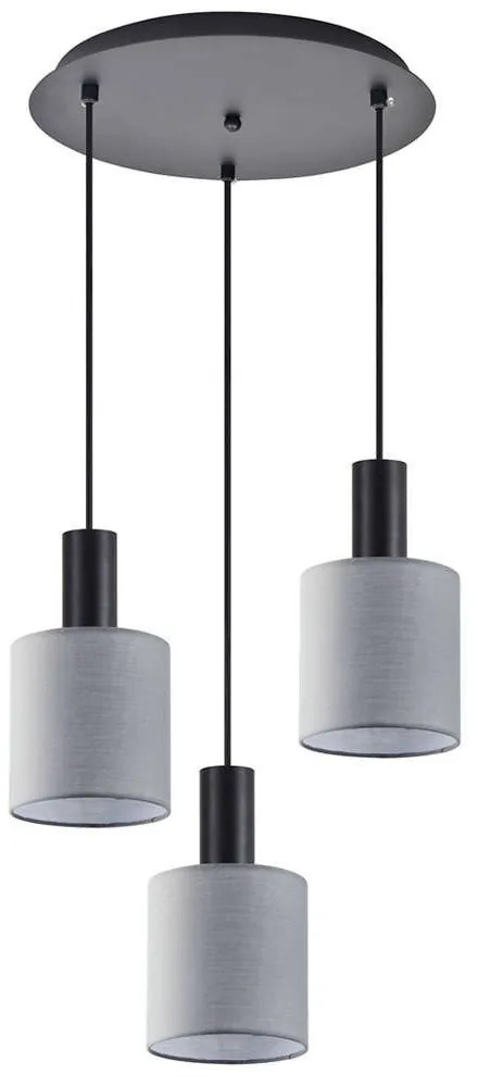 Φωτιστικό Οροφής Adept Tube 77-8516 35x35x300cm 3xE27 60W Black-Grey Homelighting